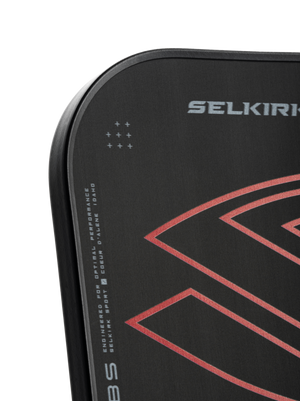 Selkirk LABS Project 008 13mm Invikta paddle with design details and text