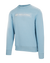Light blue Selkirk Sport Sideline Soft Cotton Crew Neck Sweatshirt with ribbed crew neck and soft cotton fabric