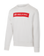 White Selkirk Sport Sideline Soft Cotton Crew Neck Sweatshirt with red logo