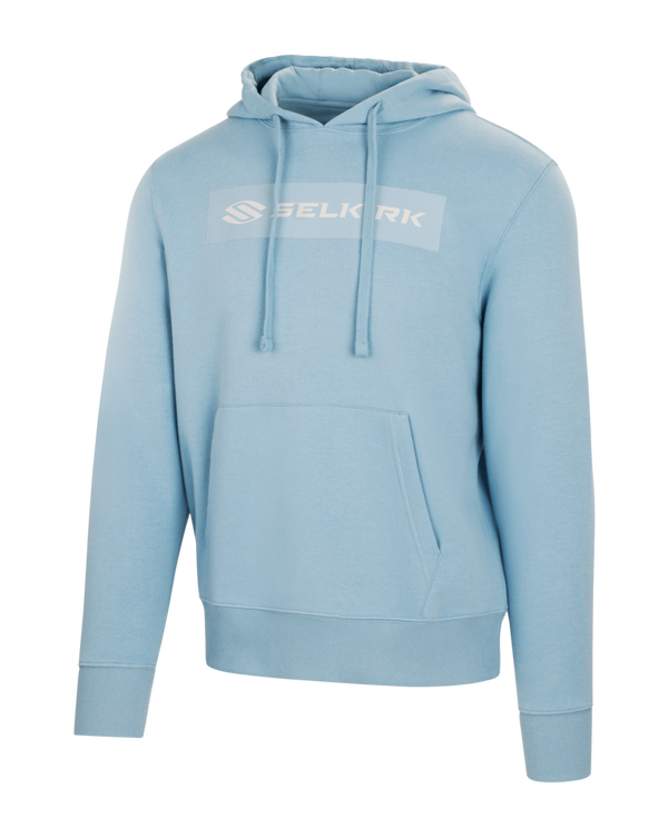 Light blue Selkirk Sport Sideline Soft Cotton Hoodie with adjustable draw cords and front pocket