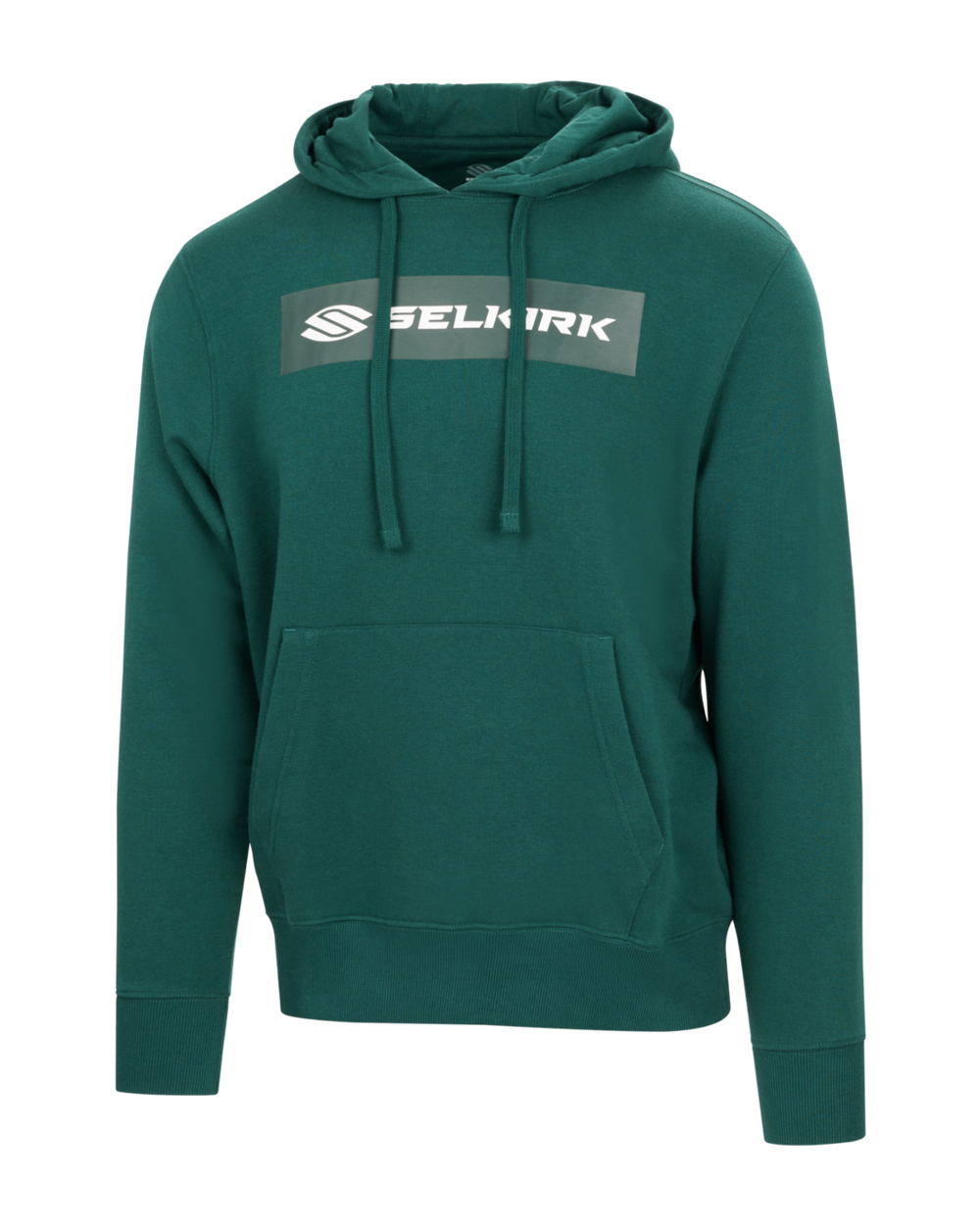 Black Selkirk Sport Sideline Soft Cotton Hoodie with logo on front and front pocket