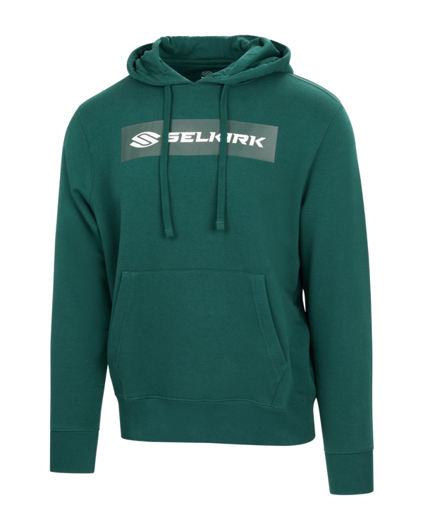 Black Selkirk Sport Sideline Soft Cotton Hoodie with logo on front and front pocket