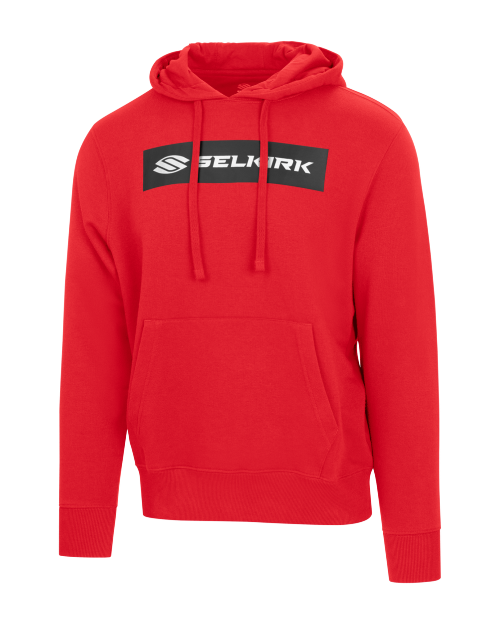 Black Selkirk Sport Sideline Soft Cotton Hoodie with logo on front and front pocket
