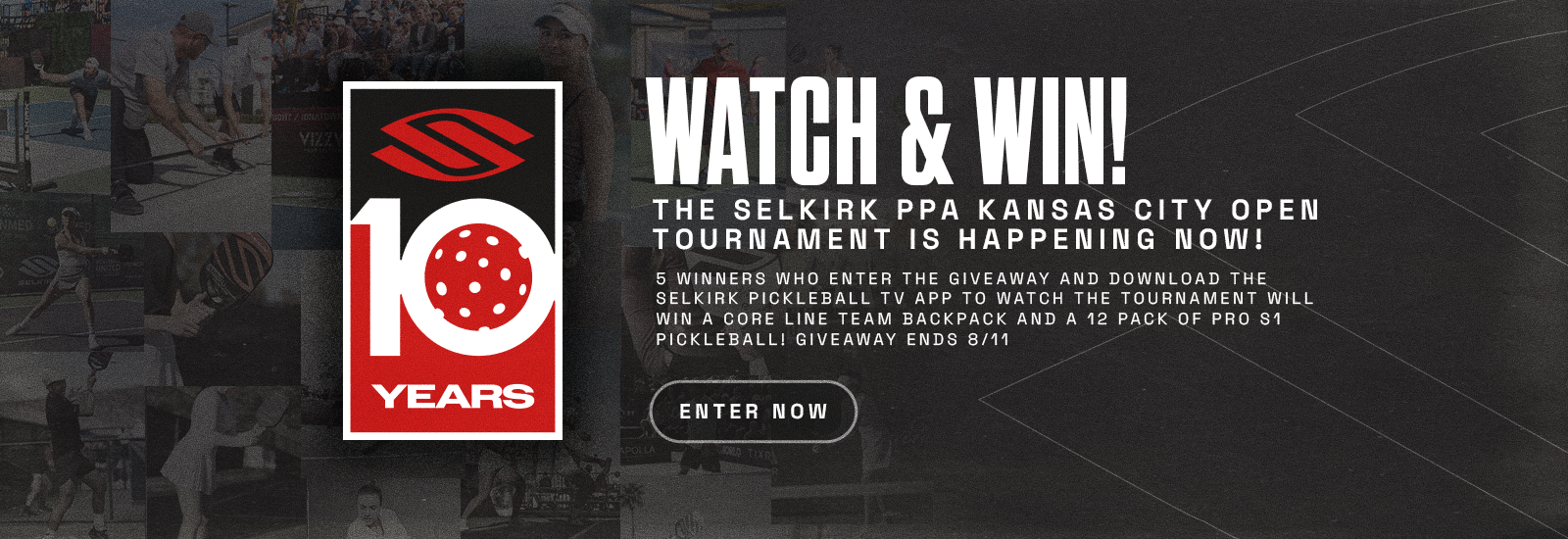 Watch & Win! The Selkirk PPA Kansas City Open Tournament is happening now! 5 winners will receive a Core Line Backpack and 12 pack of Pro S1 Pickleballs. Giveaway ends 8/11. Enter now.