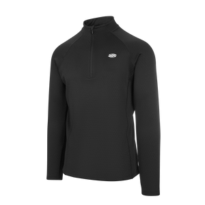 Men's Pro Line Athletic Quarter-Zip Shirt in black with a logo on the chest.