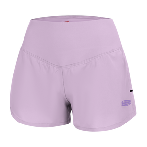 Lavender Women's Pro Line Woven Pickleball Shorts with a comfortable waistband and lightweight fabric