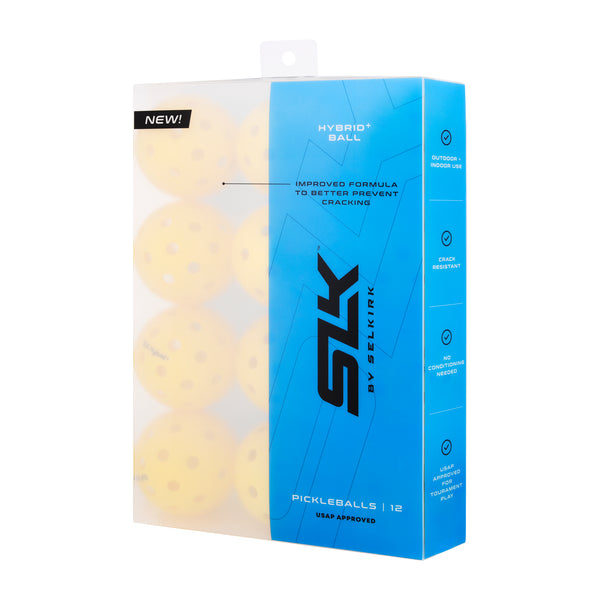Selkirk SLK Hybrid+ Pickleball Balls - 12 pack.