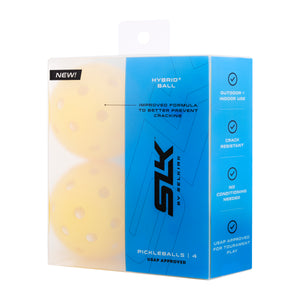 SLK Hybrid+ Pickleball Balls - 4 Pack.