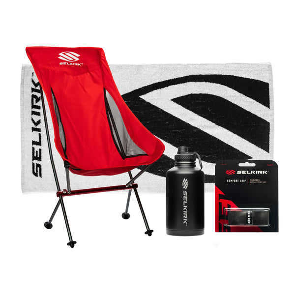 Selkirk Pickleball Bundle (Sideline) in red, black, and white.