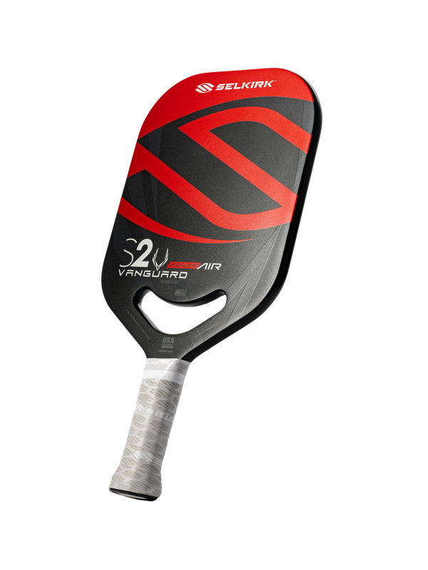 Selkirk VANGUARD Power Air S2 Pickleball Paddle with white and black design