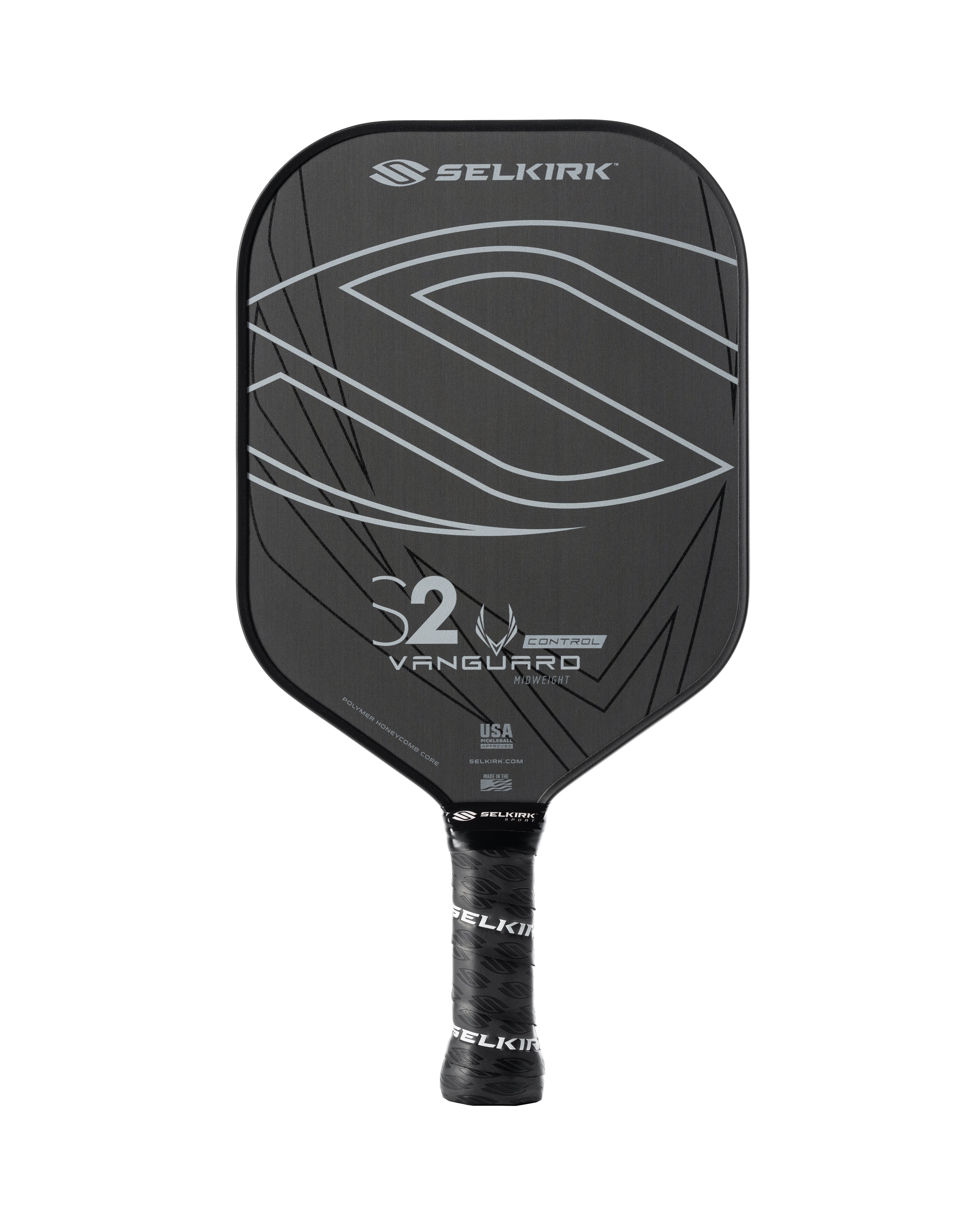 Selkirk Vanguard Control - S2 - Pickleball Paddle Midweight / Raw Carbon / None