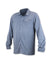Men's Walton Fleece Button Down in Blue, featuring a button pocket and collar detail.
