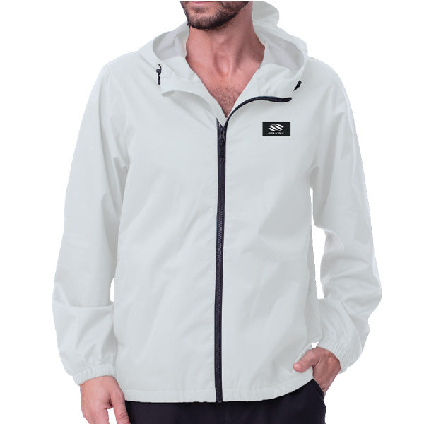 White Men’s Bunker Lightweight Hooded Windbreaker