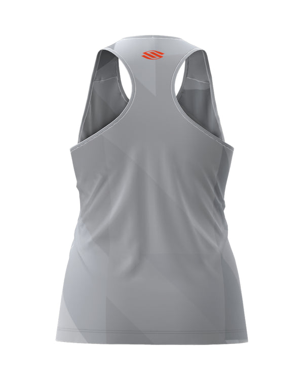 Gray Women's Symmetrix Tank Top - Back view