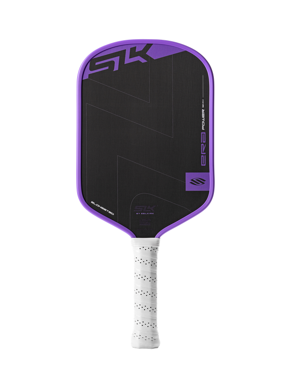 Selkirk SLK ERA Power pickleball paddle in black and violet purple.