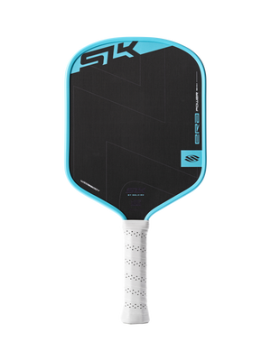 Selkirk SLK ERA Power pickleball paddle in black and blue/cyan.