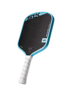 Selkirk SLK ERA Power pickleball paddle in black and blue/cyan.