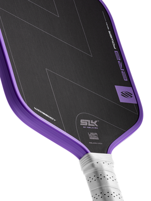 Selkirk SLK ERA Power pickleball paddle in black and violet purple.