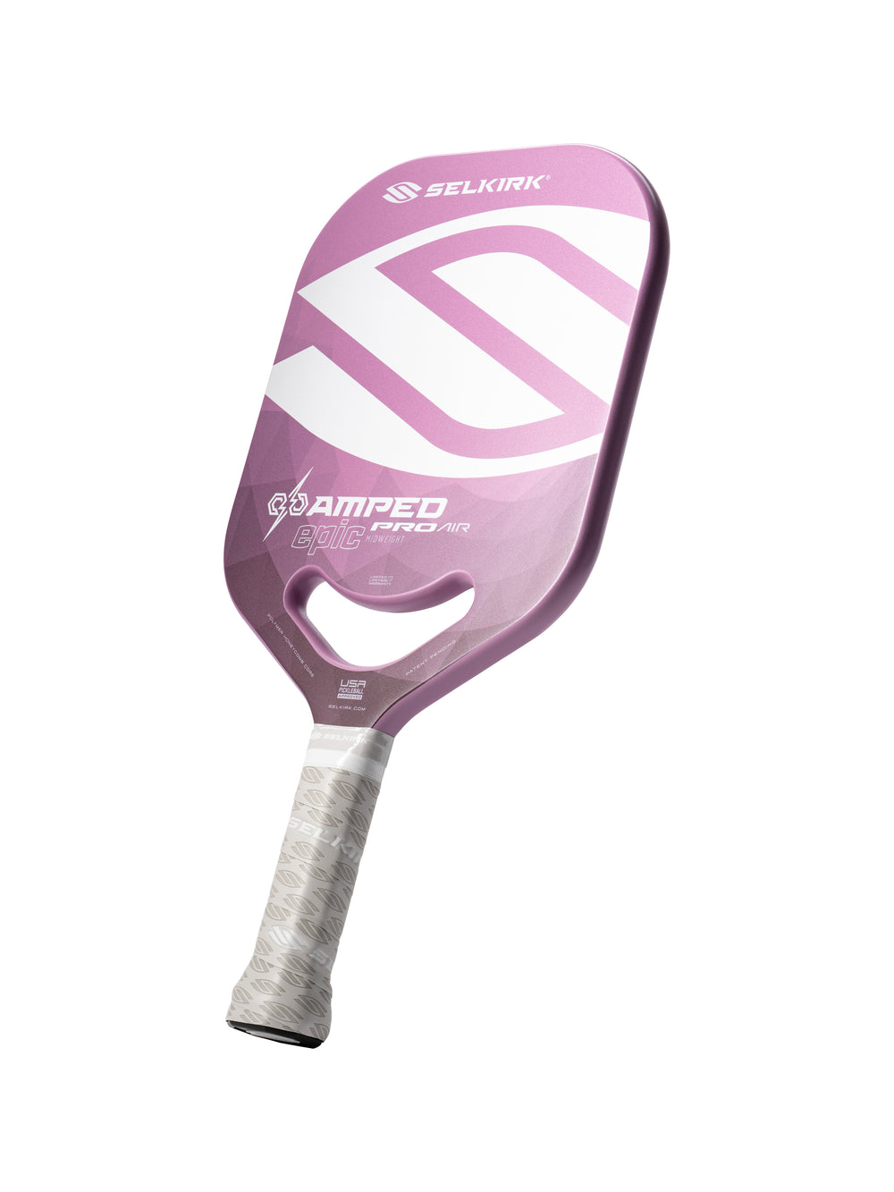 Selkirk AMPED Pro Air Epic Pickleball Paddle in blue with a textured grip.