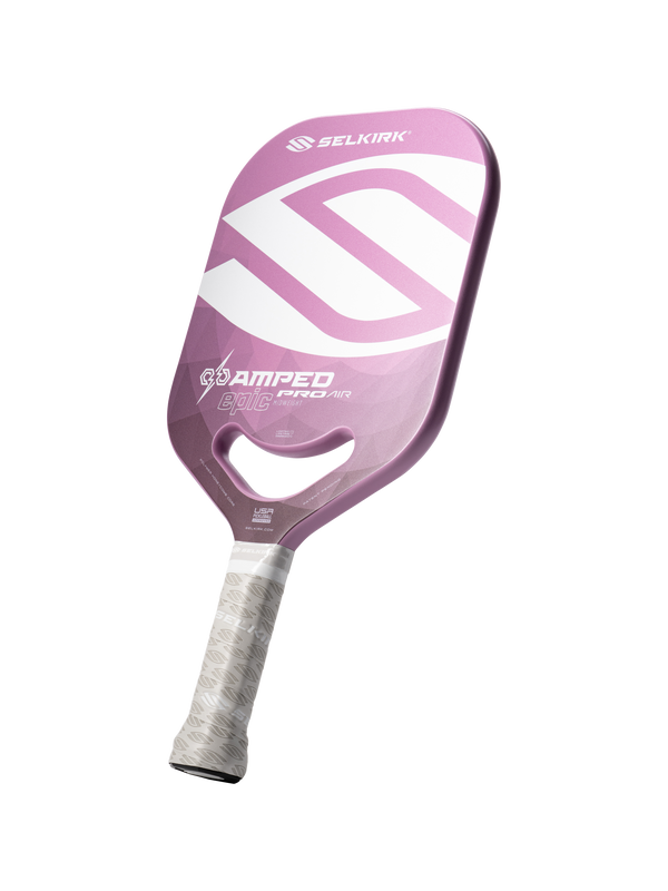 Selkirk AMPED Pro Air Epic Pickleball Paddle in blue with a textured grip.