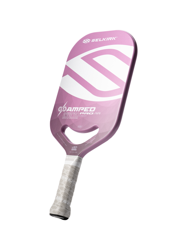Selkirk AMPED Pro Air Invikta Pickleball Paddle in blue with a white handle.