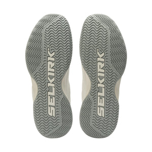 Selkirk Courtstrike men's pickleball shoes in white and grey.