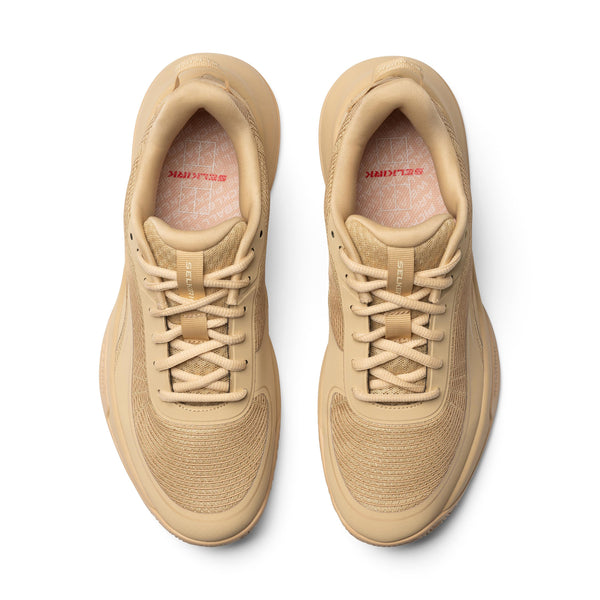 Men's CourtStrike Pro Pickleball Shoes in Sandstone, size 7.5, designed for competitive play with breathable mesh and superior traction.