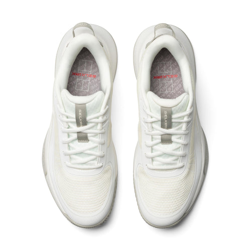 Selkirk Courtstrike Pro men's pickleball shoes in white and grey.