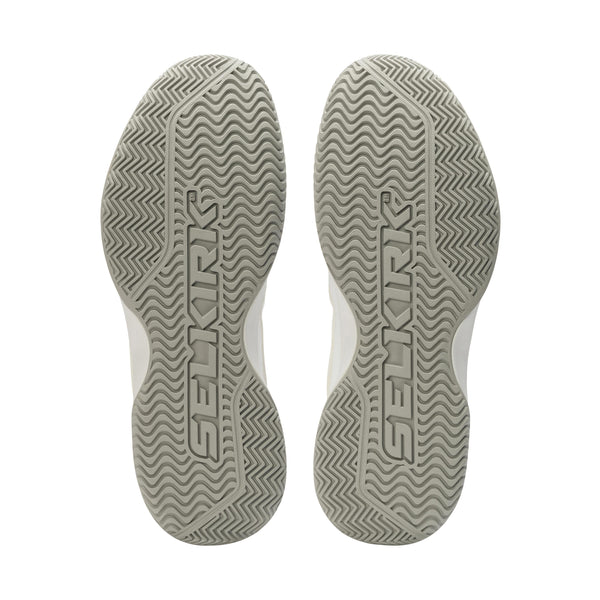 Selkirk Courtstrike Pro men's pickleball shoes in white and grey.