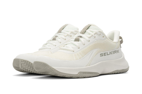 Selkirk Courtstrike Pro men's pickleball shoes in white and grey.