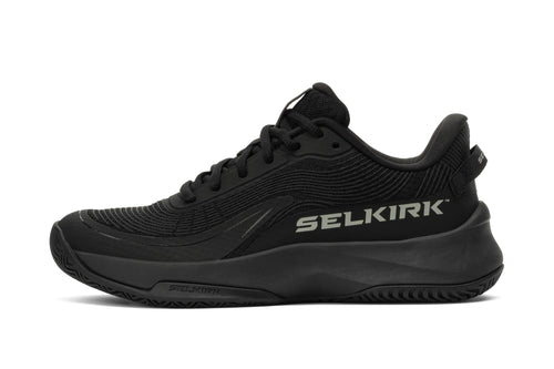 Women's CourtStrike Pro Pickleball Shoes in Blackout color, size 6, featuring breathable mesh and durable outsole.