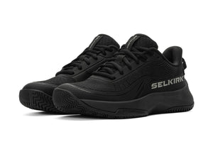 Women's CourtStrike Pro Pickleball Shoes in Blackout color, size 6, showcasing design and features.