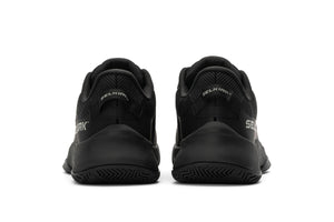Women's CourtStrike Pro Pickleball Shoes in Blackout color, size 6, showing back view.