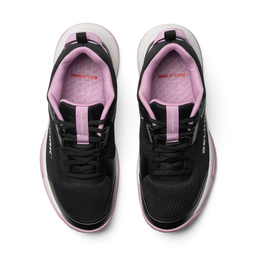 Women's CourtStrike Pickleball Shoes in Black Winter Berry, size 6.5, featuring a lightweight design for pickleball.
