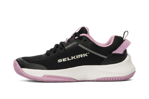 Black and pink Women's CourtStrike Pickleball Shoes with a dynamic design