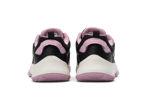 Women's Selkirk CourtStrike Pickleball Shoes in Black Winter Berry, size 6.5, showing back view with pink accents.