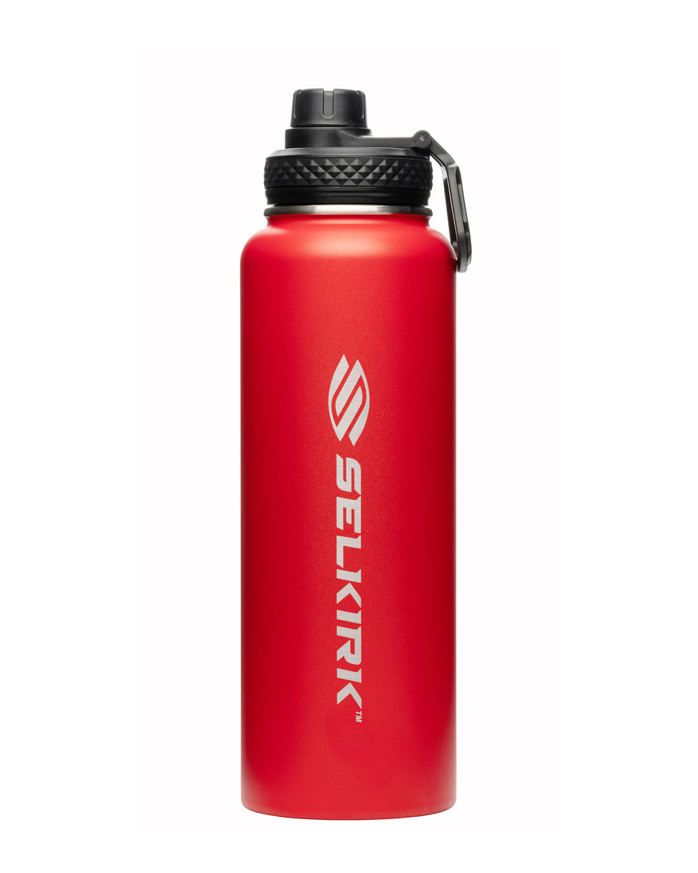 40oz Selkirk Sport Premium Pickleball Water Bottle in Black with logo