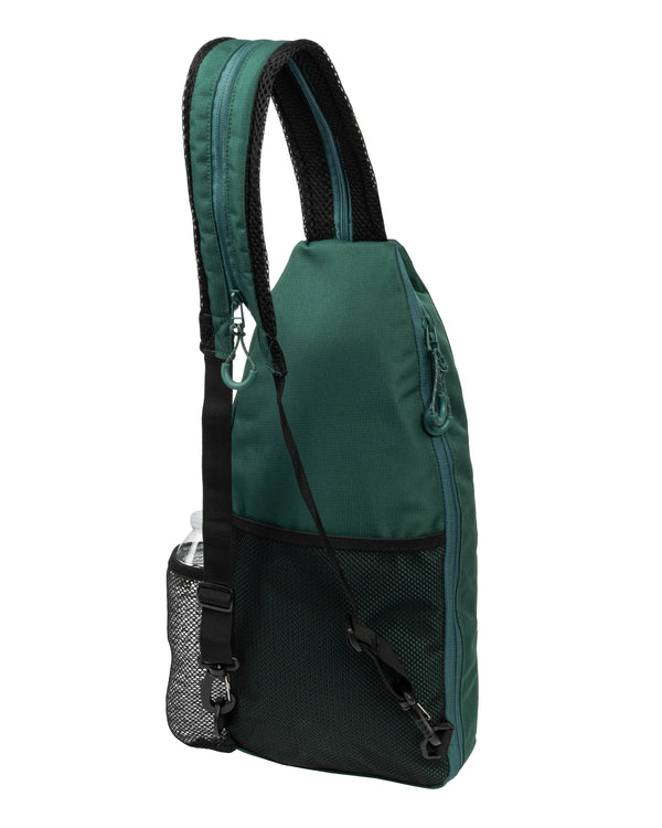 Selkirk Core Line Pickleball Sling Bag in Forest Green with water bottle pocket and padded strap