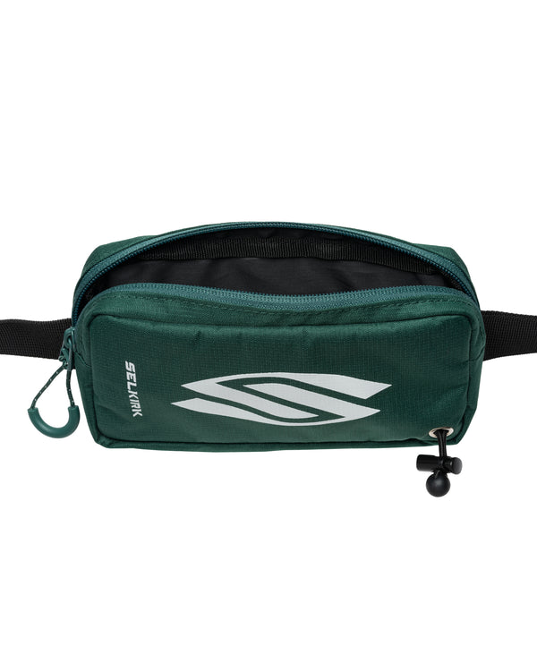 Forest Green Core Line Mini Pickleball Fanny Pack with zipper and logo