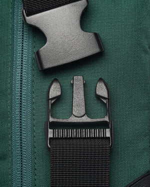 Close-up of the buckle on the Core Line Mini Pickleball Fanny Pack in Forest Green