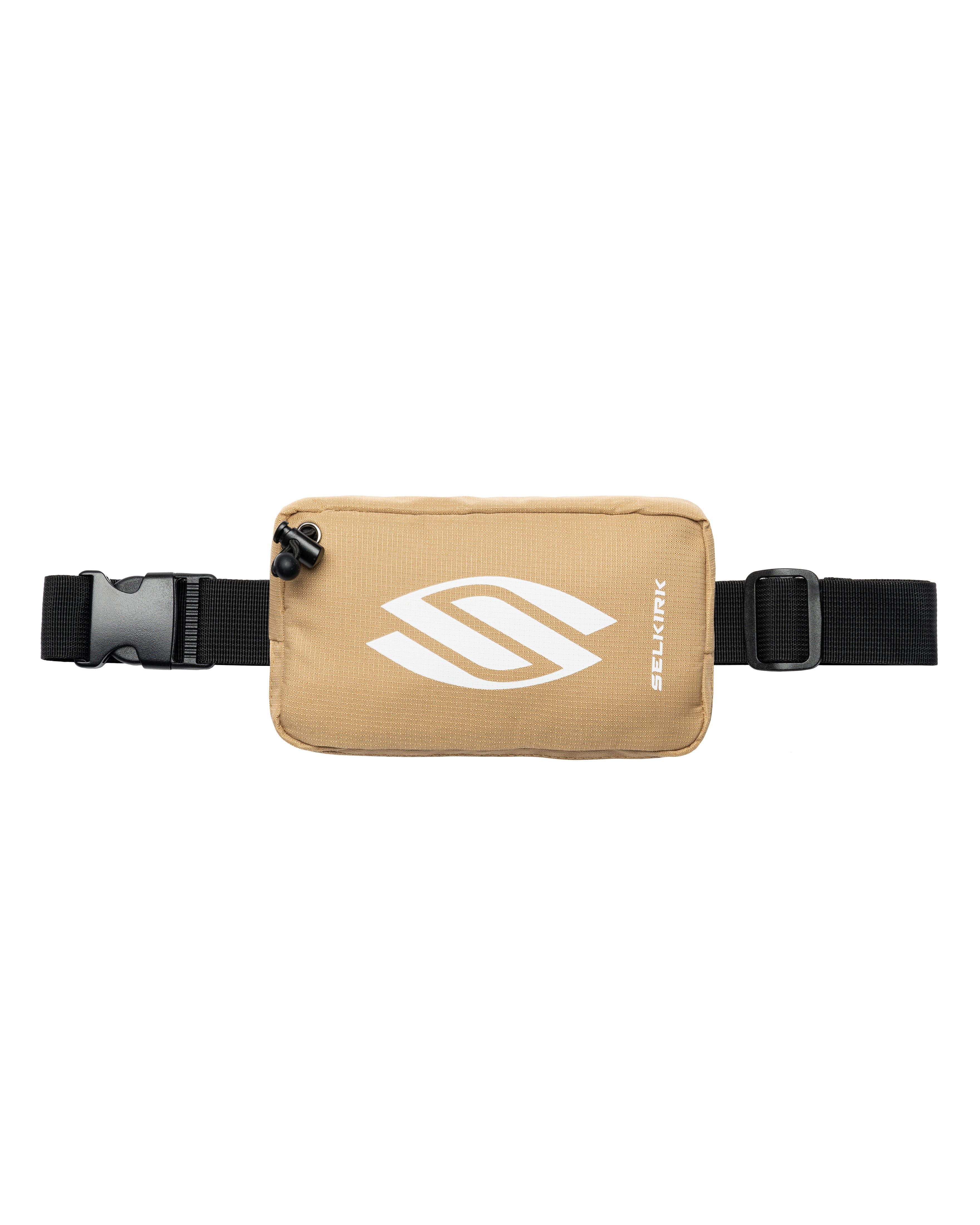 Core Line Mini Pickleball Fanny Pack in tan color with logo