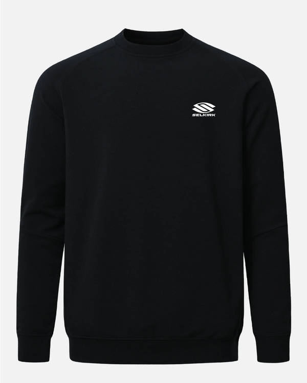 Black Selkirk Sport TruWear Men's Lifestyle Performance Crewneck with logo