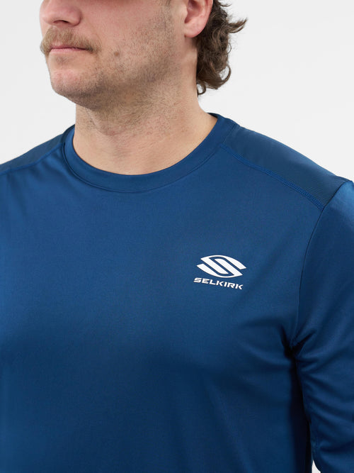 Selkirk Sport Essentials sports-wik men’s long-sleeved performance pickleball t-shirt.