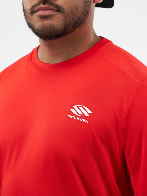 Selkirk Sport Essentials sports-wik men’s long-sleeved performance pickleball t-shirt.