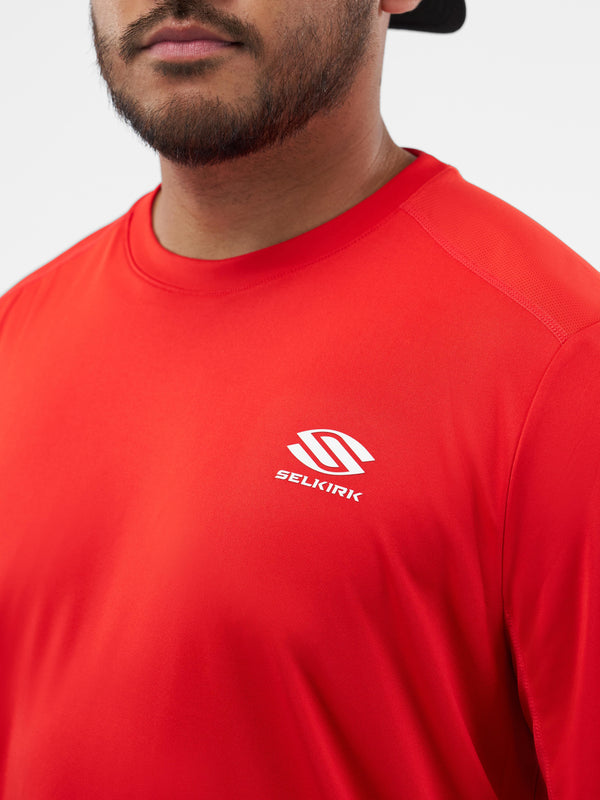 Selkirk Sport Essentials sports-wik men’s long-sleeved performance pickleball t-shirt.