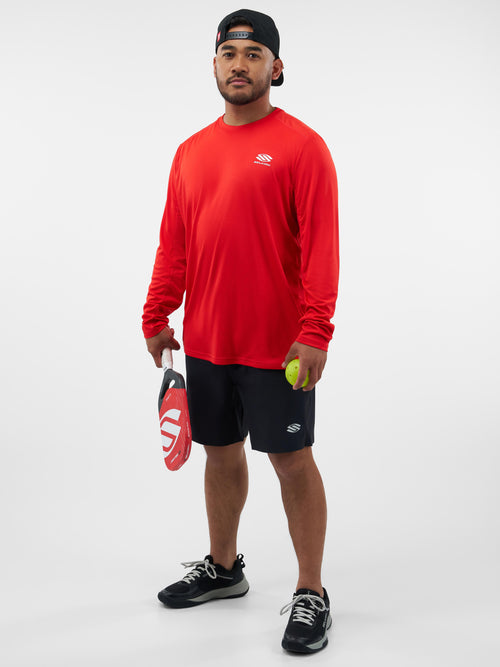 Selkirk Sport Essentials sports-wik men’s long-sleeved performance pickleball t-shirt.