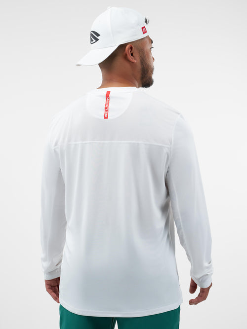 Selkirk Sport Essentials sports-wik men’s long-sleeved performance pickleball t-shirt.