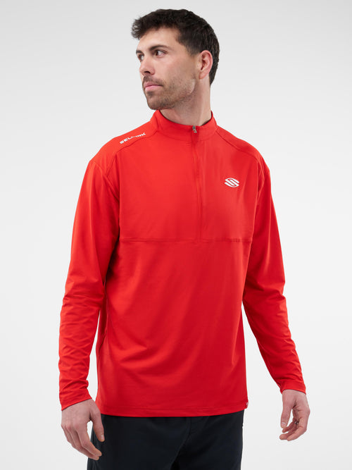 Selkirk Sport Essentials sports-wik men’s ¼-zip pickleball pullover.