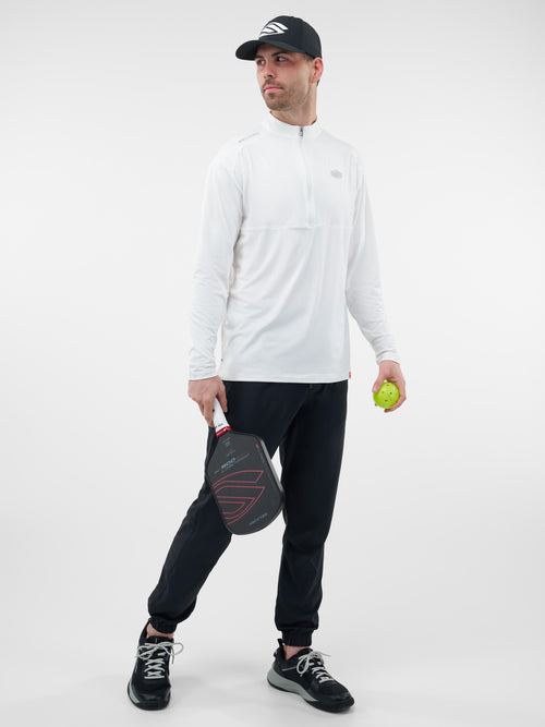 Selkirk Sport Essentials sports-wik men’s ¼-zip pickleball pullover.