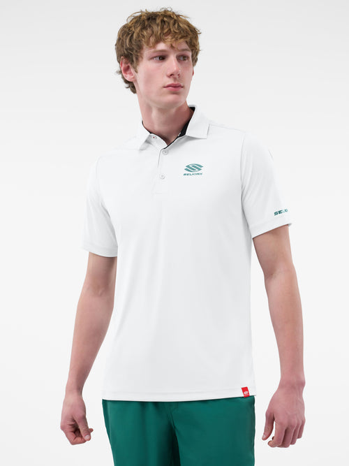 Selkirk Sport Essentials sports-wik men’s short-sleeved pickleball polo shirt.